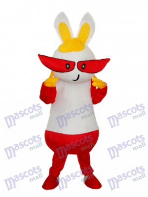 Costume adulte de Pâques chapeau jaune lapin mascotte Animal