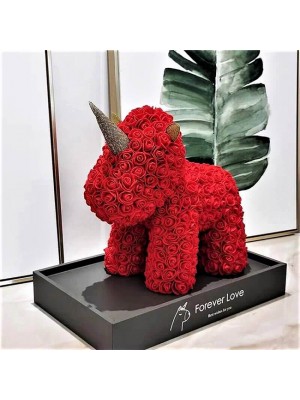 rouge Licorne Rose Fleur Licorne Meilleur cadeau pour la fête des mères, la Saint-Valentin, les anniversaires, les mariages et les anniversaires