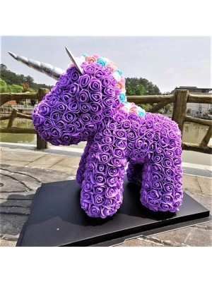 Licorne violette Fleur Licorne Meilleur cadeau pour la fête des mères, la Saint-Valentin, les anniversaires, les mariages et les anniversaires