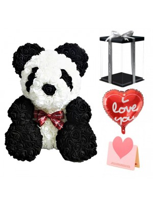 Panda Ours Rose Meilleur cadeau pour la fête des mères, la Saint-Valentin, les anniversaires, les mariages et les anniversaires