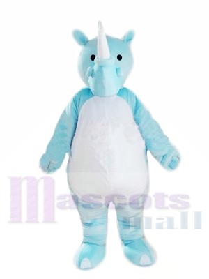 Bleu Poids léger Rhinocéros Costumes De Mascotte