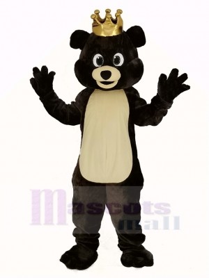 Foncé marron roi Ours Mascotte Costume Animal