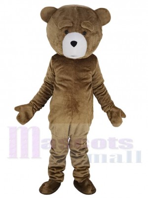 Ours en peluche brun pitoyable Costume de mascotte Animal