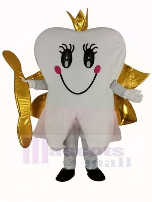 D'or Dent Fée Les dents Mascotte Costume