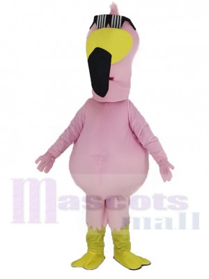 Rose Flamant Oiseau Mascotte Costume Animal