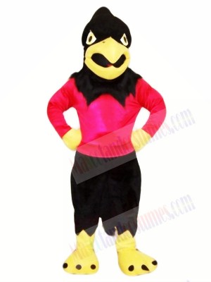 Sport Noir Faucon Mascotte Les costumes Animal
