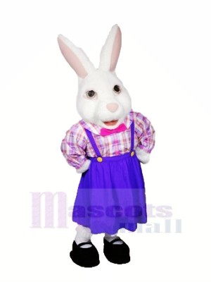Dame Pâques lapin Mascotte Les costumes Dessin animé