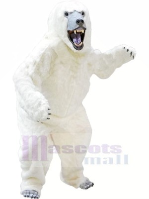 Polaire blanc Ours Mascotte Les costumes Animal