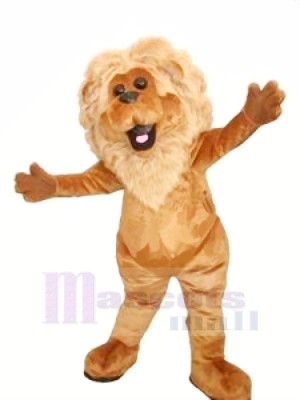 réaliste velu Lion mascotte costumes dessin animé