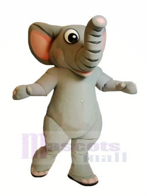 Réaliste gris éléphant mascotte costumes dessin animé