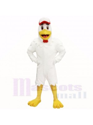 Costume De Mascotte De Poulet Sport Avec Red Hat Adulte