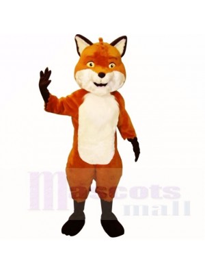 Souriant Amical Poids léger Renard Costumes De Mascotte Dessin animé