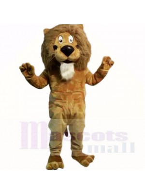 marron Amical Poids léger Lion Costumes De Mascotte Dessin animé