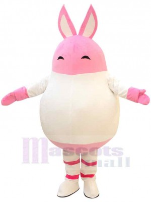 Nouveau conçu Rose et blanc Lapin Mascotte Costume Animal