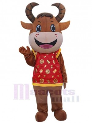 Haute qualité Vache brune Mascotte Costume Animal