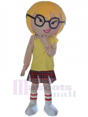 Fille costume de mascotte