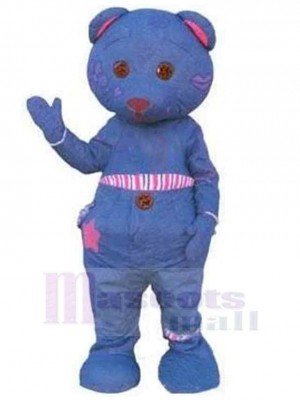 Ours Bleu Jean Mascotte Costume Pour adultes Têtes de mascotte