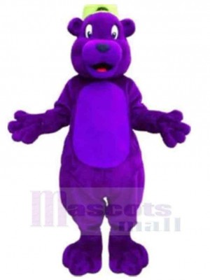 Ours violet intelligent Mascotte Costume Pour adultes Têtes de mascotte
