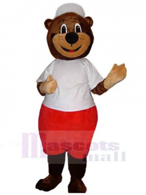 Ours de sport joyeux Mascotte Costume Pour adultes Têtes de mascotte