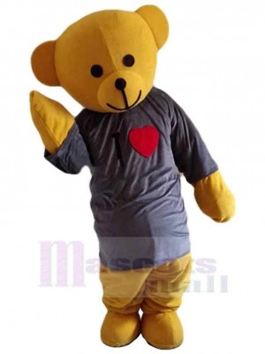 Ours en chemise grise Mascotte Costume Animal