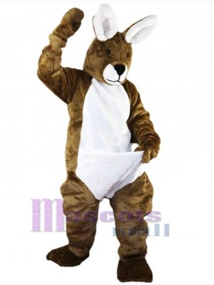 Lapin marron et blanc Mascotte Costume Animal