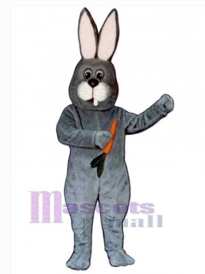 Lapin gris drôle Mascotte Costume Animal