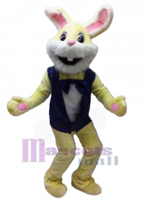 Lapin jaune drôle Mascotte Costume Animal