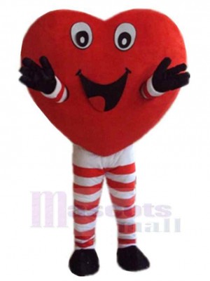 mignon coeur rouge Mascotte Costume