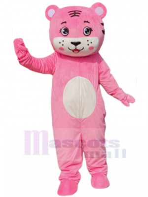 Sympathique Bébé tigre rose Costume de mascotte Dessin animé
