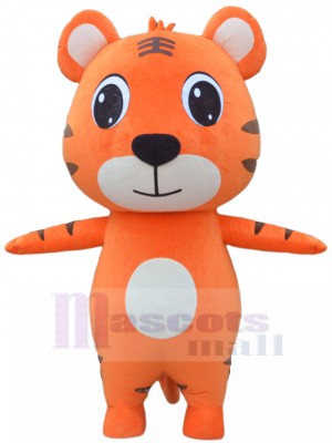 Tigre porte-bonheur orange Costume Gonflable Costume d'explosion pour la fête Cadeau de vacances