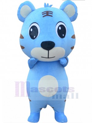 Joyeux Tigre Bleu Costume Gonflable Costume de Noël du Nouvel An pour adulte