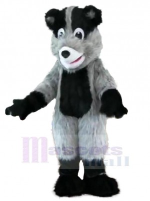 Ours gris et noir Mascotte Costume Animal