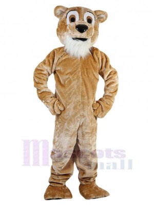 Lion brun jaune Mascotte Costume Animal