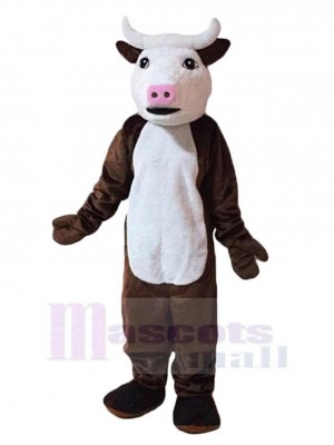 Vache brune et blanche Mascotte Costume Animal