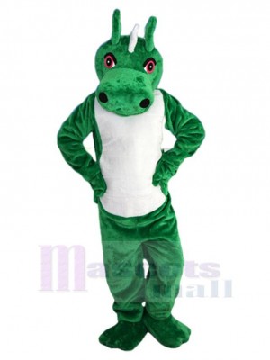 Fête Dragon Vert Mascotte Costume Animal