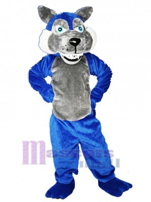 Loup bleu Adulte Mascotte Costume Animal