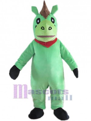 Cheval vert Mascotte Costume Animal