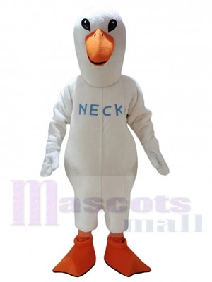 Oie blanche Mascotte Costume Pour les têtes de mascotte adultes