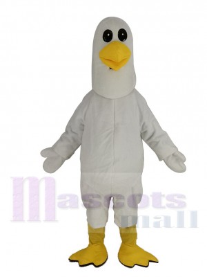 blanc Mouette Oiseau Mascotte Costume