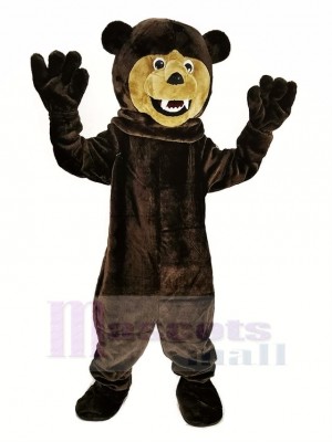 Sombre marron Grizzly Ours Mascotte Costume Animal