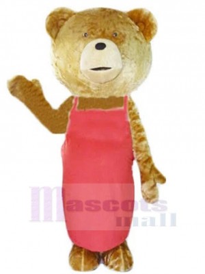 Ours au tablier rouge Mascotte Costume Animal