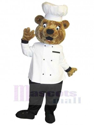 Ours du chef de restaurant Mascotte Costume Animal