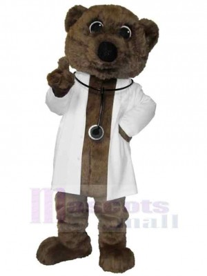 Ours docteur brun Mascotte Costume Animal