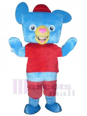 Joli dessin animé ours bleu Mascotte Costume Animal