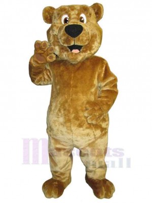 Bel ours brun clair Mascotte Costume Animal