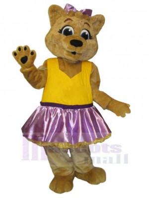 Couple d'ours amoureux Femelle Mascotte Costume Animal