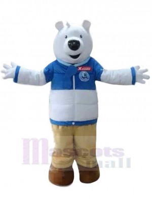 Ours portant une veste en duvet Mascotte Costume Animal