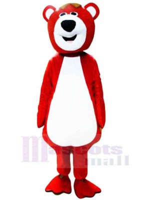 Ours rouge mince Mascotte Costume Animal