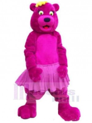 Ours Rose Rose Mascotte Costume Animal