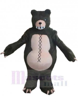 Ours noir effrayant Mascotte Costume Animal
